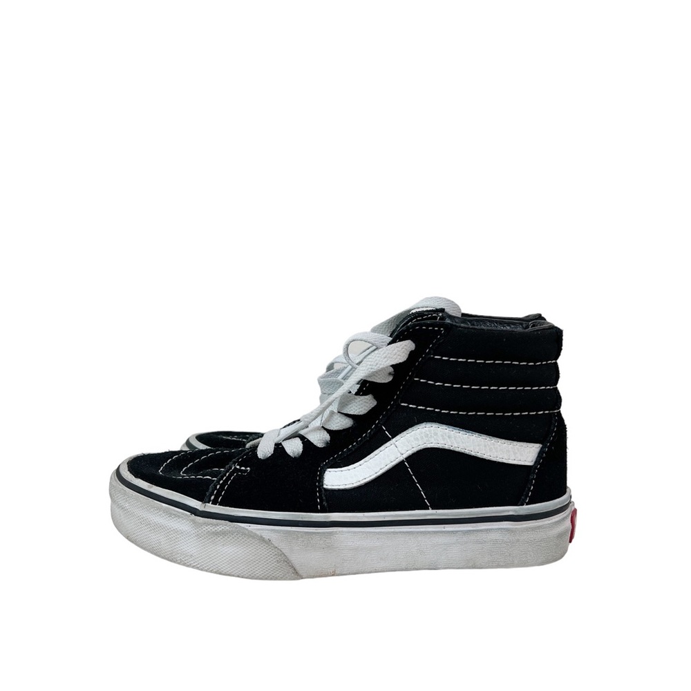 VANS sk8 hi top white stripe shoes kids 1.5